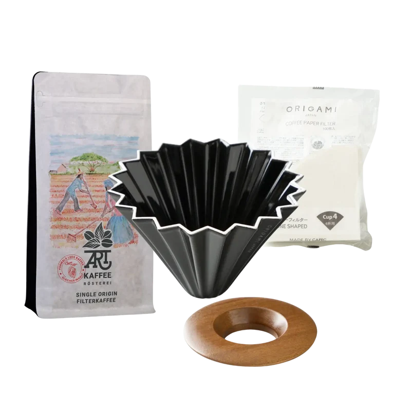 Origami Dripper M Bundle (2–4 Tassen) inkl. Single Origin Filterkaffee – Gratis Versand