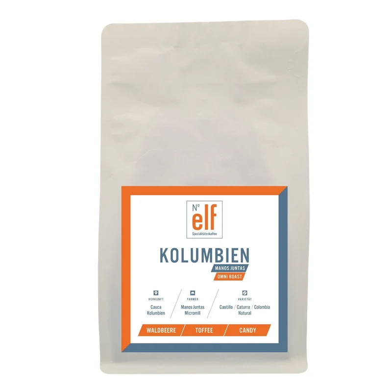 No. elf Kaffeebohnen KOLUMBIEN Manos Juntas Micromill