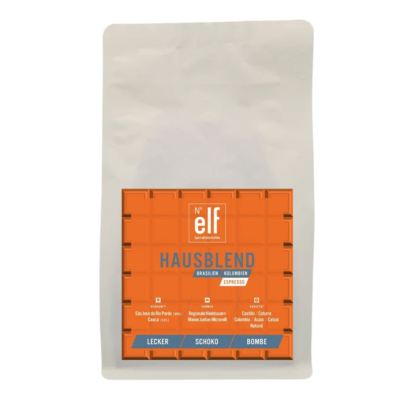 No. elf Hausblend Espresso – Brasilien & Kolumbien Kaffeebohnen