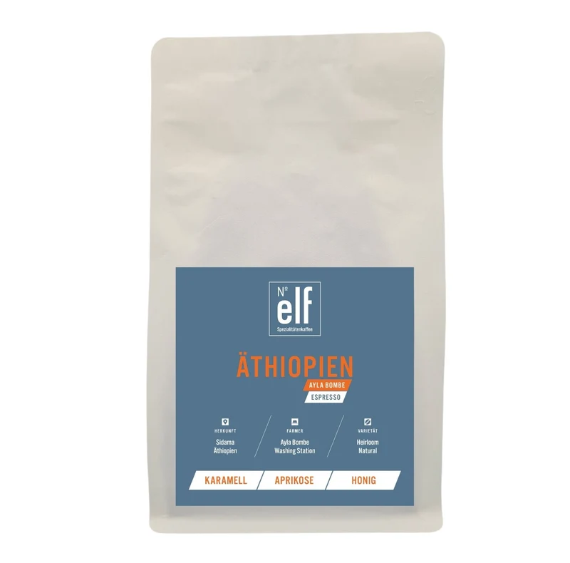 No. elf Äthiopien Ayla Bombe Espresso – Natural Specialty Kaffeebohnen