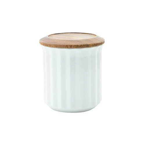 Origami Canister – Keramik-Aufbewahrungsdose für Kaffeebohnen | Weiß / Schwarz