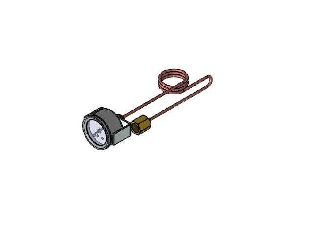 LM PRESSURE GAUGE 0-3 BEIGE W/CAPILLARY