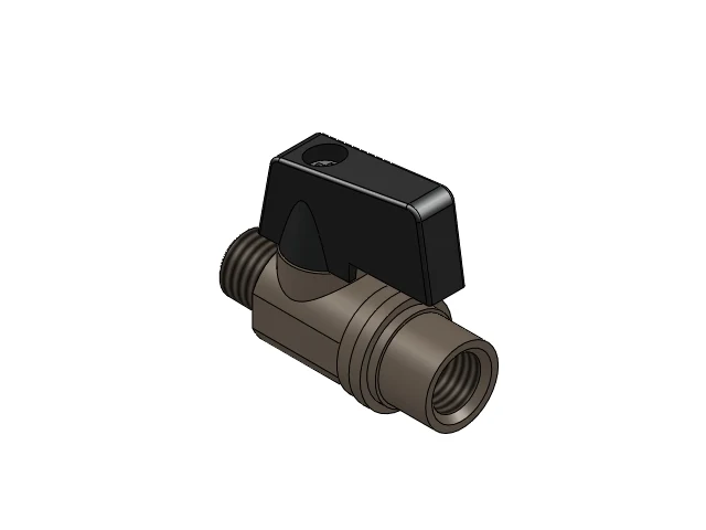 LM BALL VALVE G1/8F-R1/8M BRASS TREATED