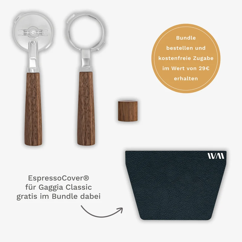 Gaggia Classic Komplett Bundle - Nussbaum