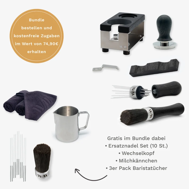 Tamperstation Edelstahl Super Bundle - Räuchereiche
