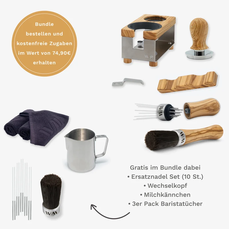 Tamperstation Edelstahl Super Bundle - Olive