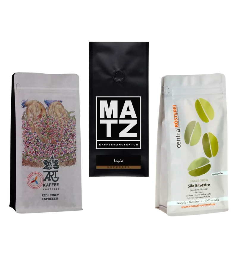 Schokoladiges Kaffee-Probierset (3 X 250 gr)