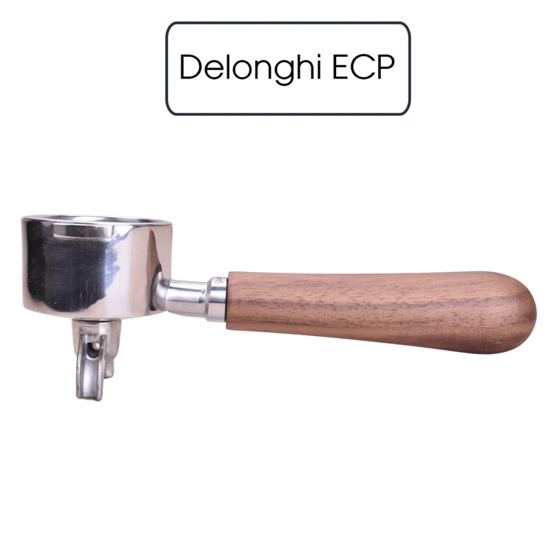 JoeFrex Siebträger mit Walnussholz-Griff für Delonghi ECP (51mm)