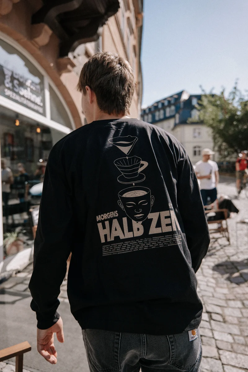 B&S Longsleeve "Halb Zen" schwarz