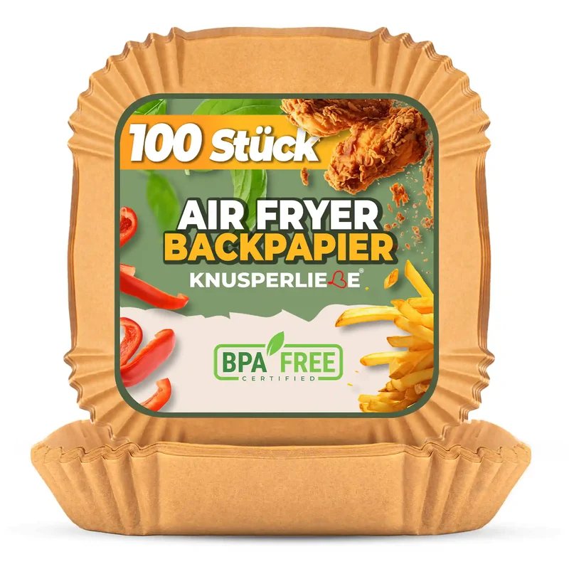 Heißluftfritteuse Backpapier eckig