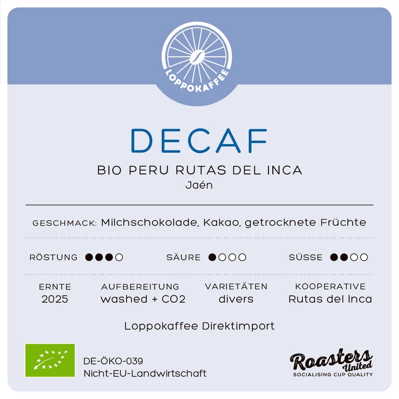 BIO DECAF Peru Rutas del Inca Ernte 2025