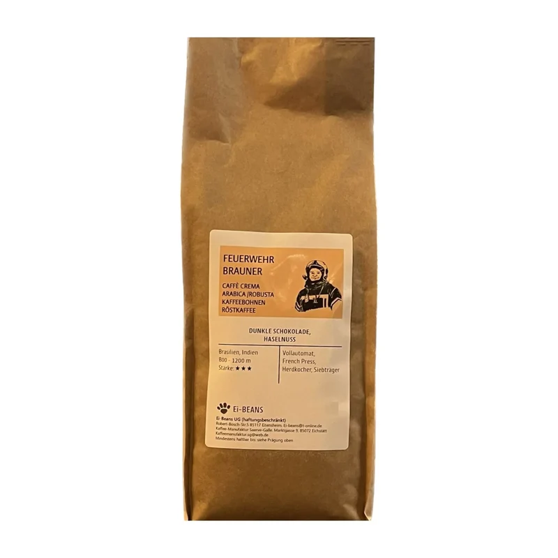 Cafe Crema Feuerwehr Brauner - Bohnen 0,5Kg Arabica / Robusta