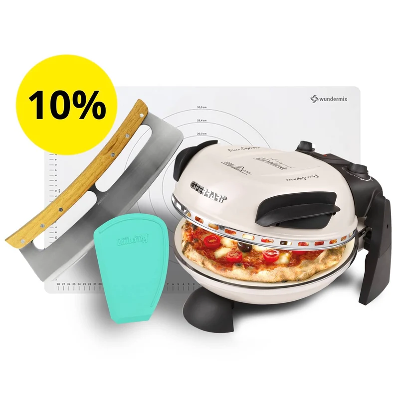 Pizza-Set mit G3Ferrari Pizzaofen, WunderMat®, ZauberCard und Pizza-Wiegemesser