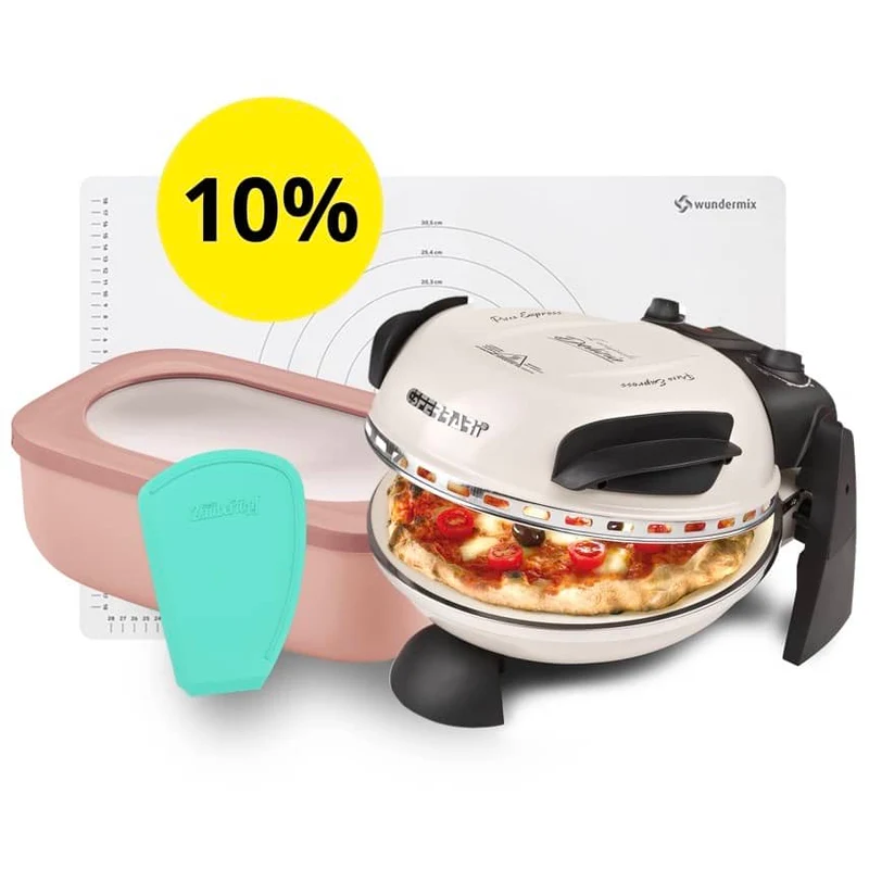 Pizza-Set mit G3Ferrari Pizzaofen, WunderMat®, ZauberCard und Frischhaltebox