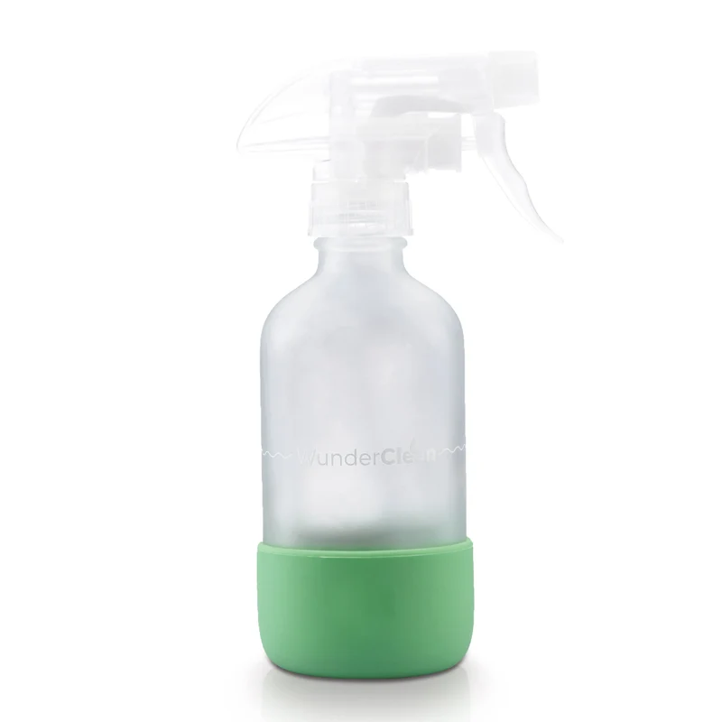 WunderClean Sprühflasche | 240 ml Glasflasche mit Silikon-Bruchschutz für WunderClean Reiniger