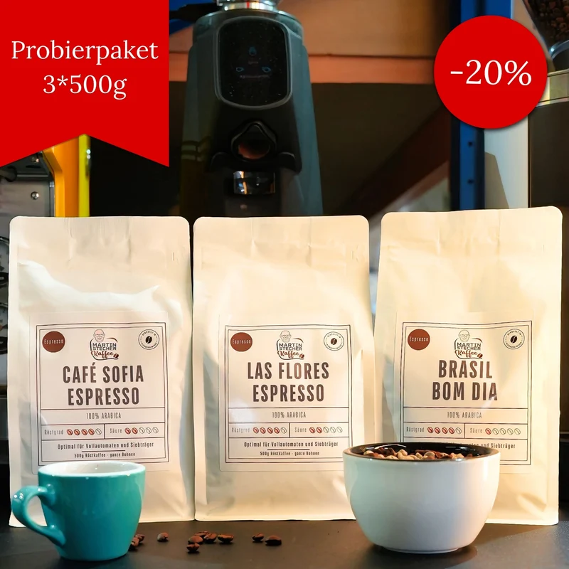 Espresso Probierpaket 3*500g = 1,5kg Espressobohnen
