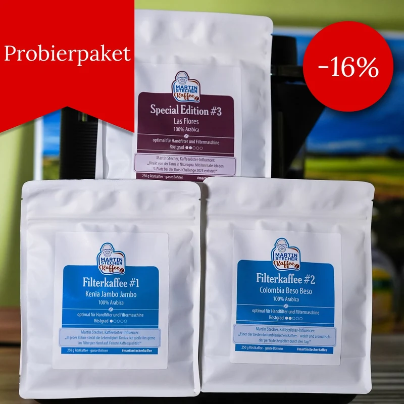 Filterkaffee · 3 × 250 g Premium Probierpaket Kenia, Kolumbien & Nicaragua