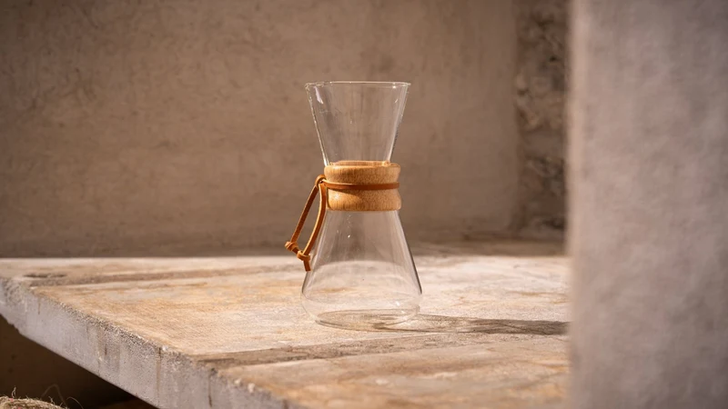CHEMEX Woodneck Filterhalter-Karaffe