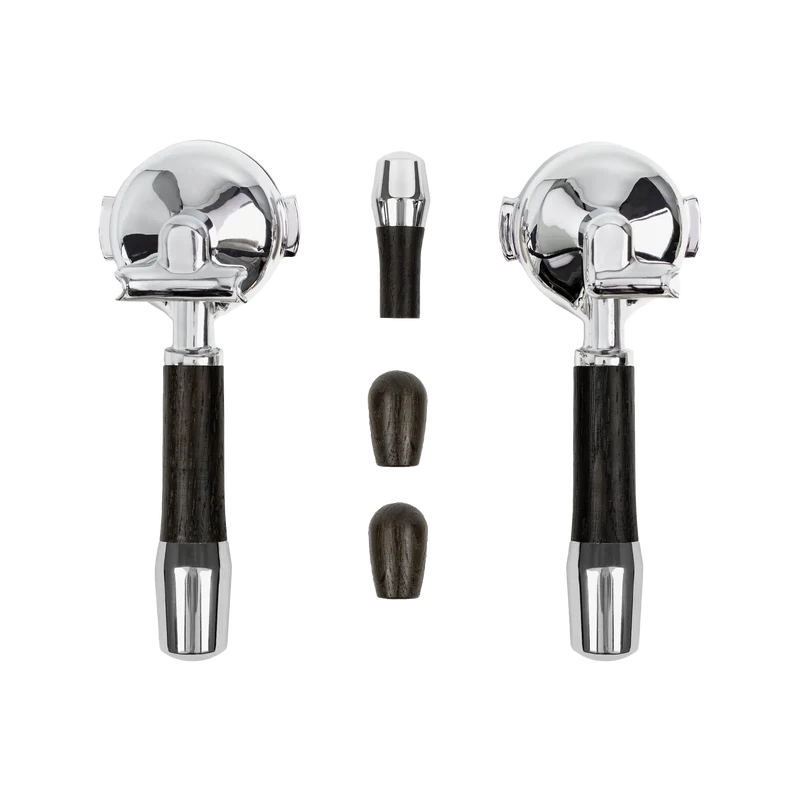 Wiedemann Griffset elegant für ECM Technika / Mechanika IV profi, Technika V, Elektronika II und Synchronika Siebträger Maschinen, Räuchereiche 1004003 - Kaffeewelt