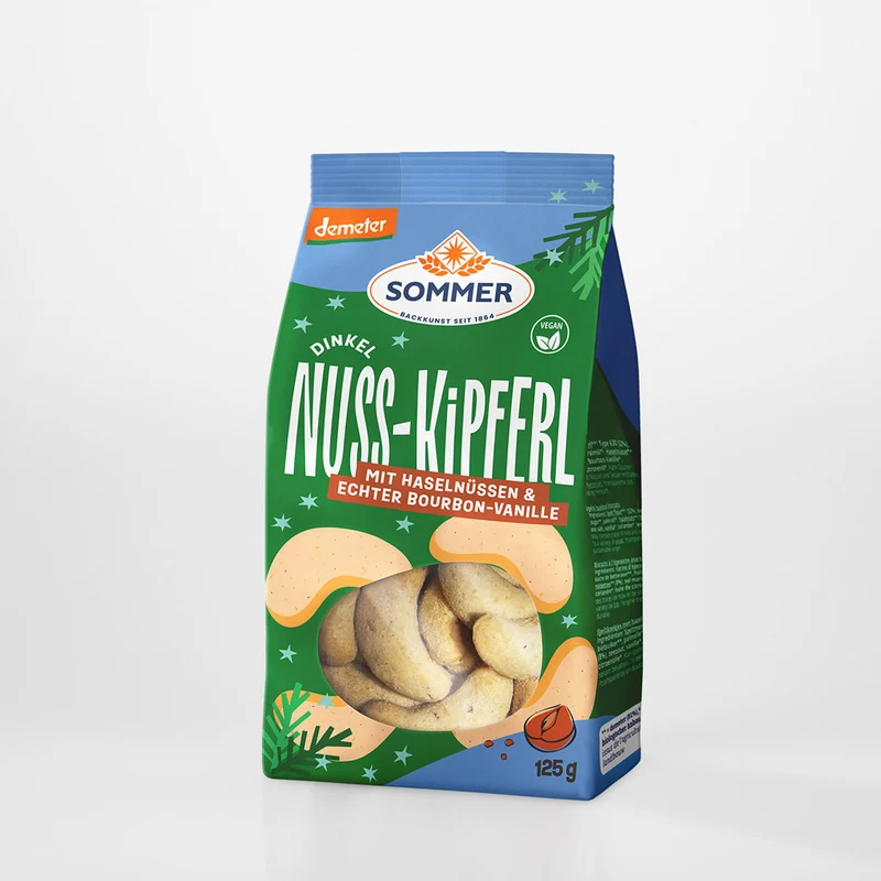 SOMMER Bio Dinkel Nuss-Kipferl - 125g