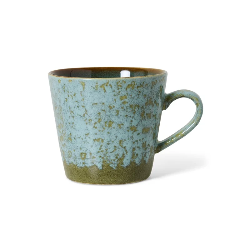 Verdigris 70er-Jahre Keramik Cappuccino-Tasse