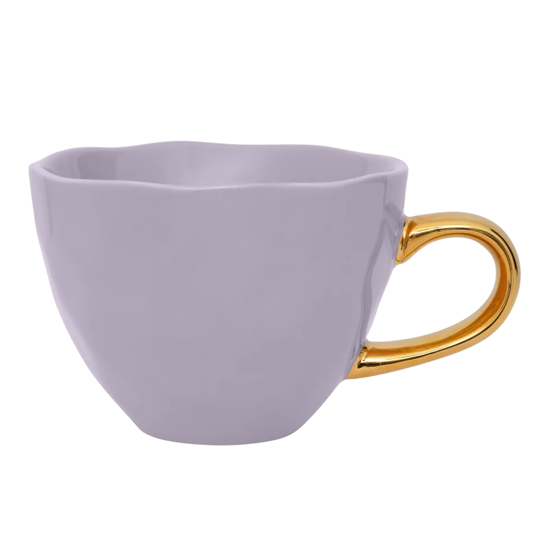 Lila Guten Morgen Cappuccino Tasse