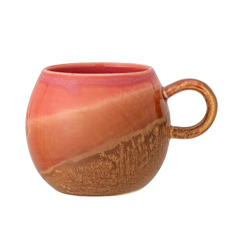 PAULA Orangefarbener Steinzeugbecher