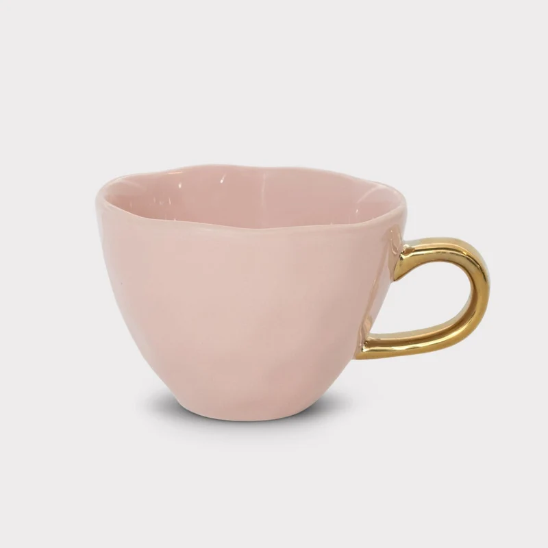Alte rosa Guten Morgen Cappuccino Tasse