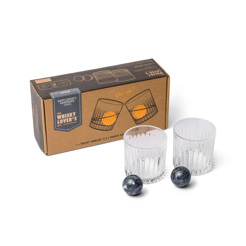 Geschenkset mit Cocktailbecher und Whiskysteinen