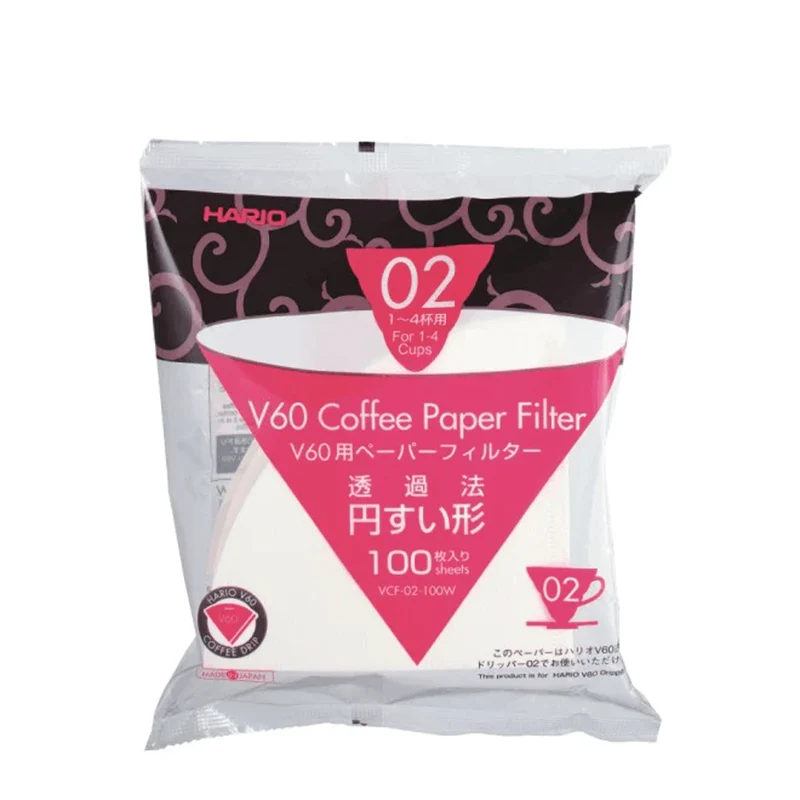 Hario Filterpapier V60 Gr. 02, 100 Stück - VCF-02-100W-H