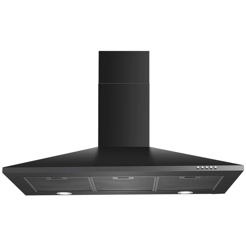 RHEBA9BP7 - 90cm 400m³/h Dunstabzugshaube Schwarz [Energieklasse A+++]