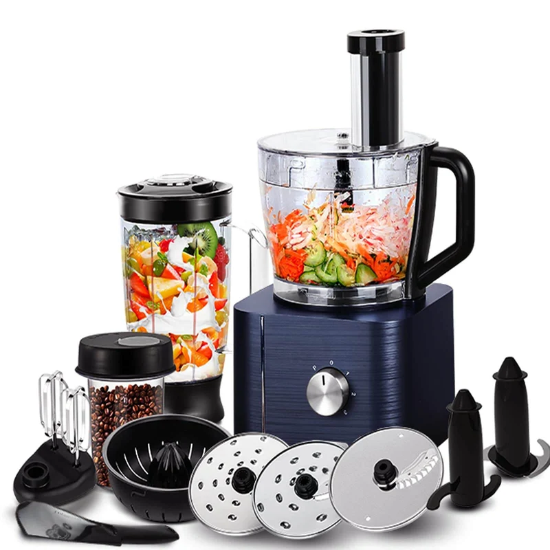 EUFP- 405-BU- 1100W Kompakt Multifunktional Food Processor, Dunkelblau