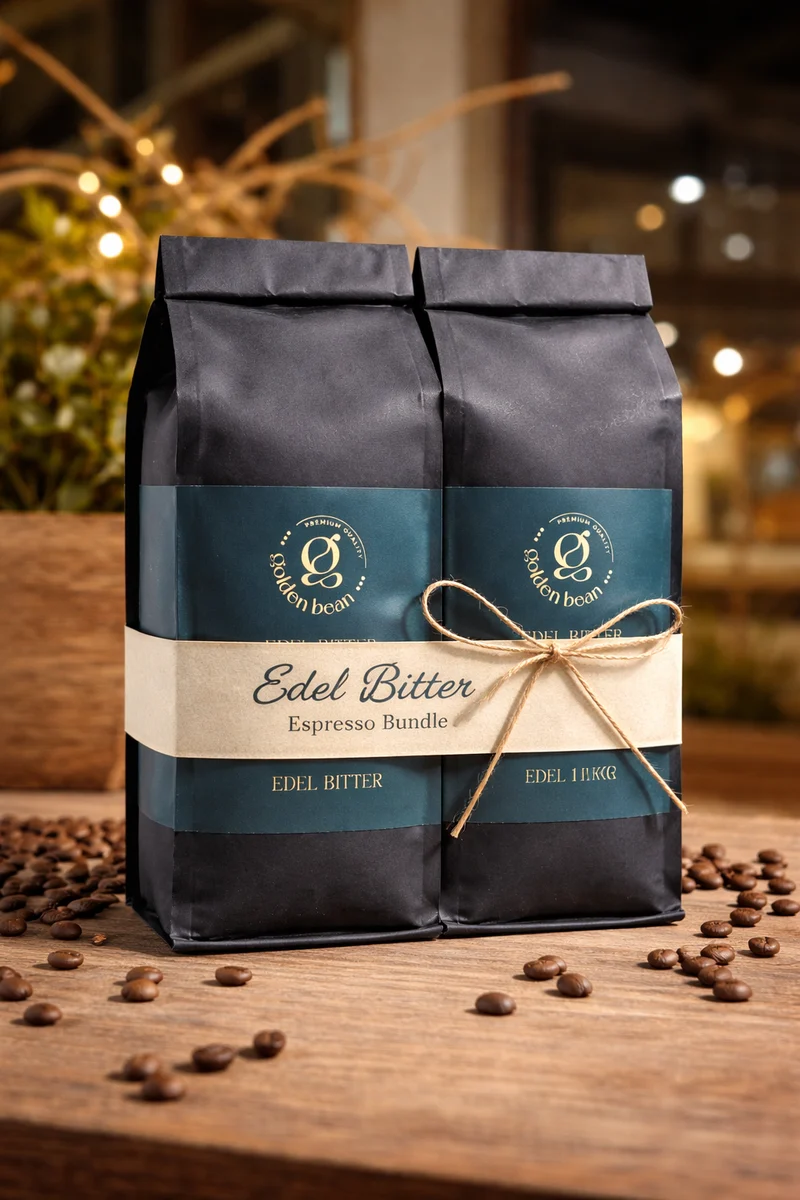 Golden Bean Edel Bitter Espresso (Maestro) Vorrats-Bundle 2 x 1 kg – Kräftig & Schokoladig