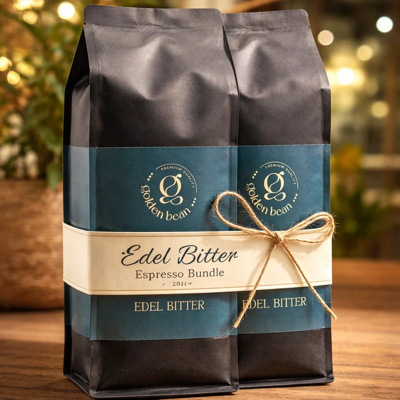 Golden Bean Edel Bitter Espresso (Maestro) Bundle 2 x 250 g – Kräftig & Schokoladig