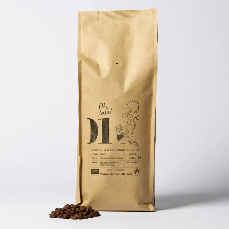 Kaffeewunder® Nr. 01 – BIO & Fairtrade Arabica Kaffeebohnen / Medium Roast / 1kg
