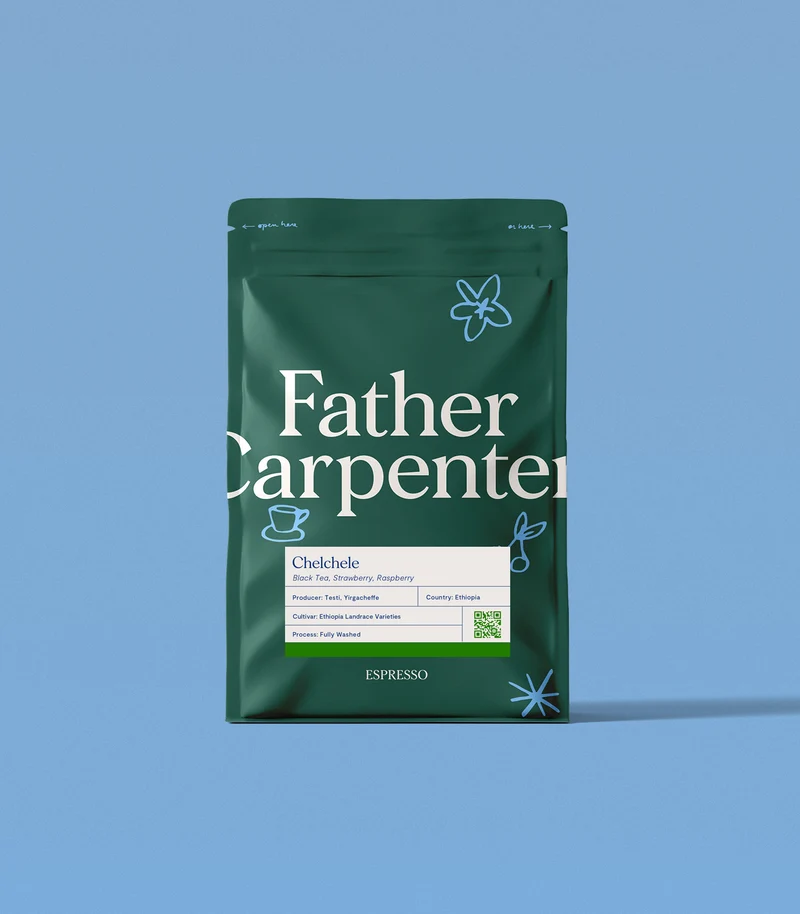 Father Carpenter Chelchele Ethiopia Espresso – Arabica Specialty Coffee aus Yirgacheffe (Espresso Roast)