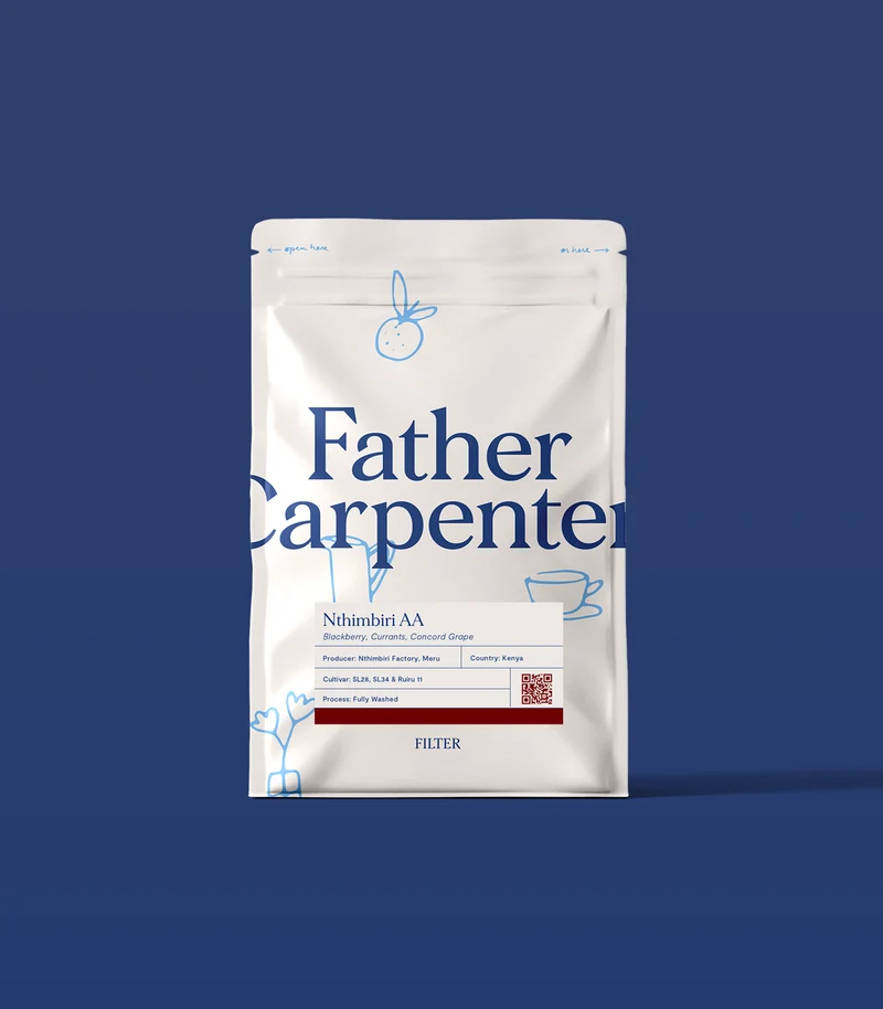 Father Carpenter Nthimbiri AA Kenya Filterkaffee – Arabica Specialty Coffee aus Meru (Filter Roast)