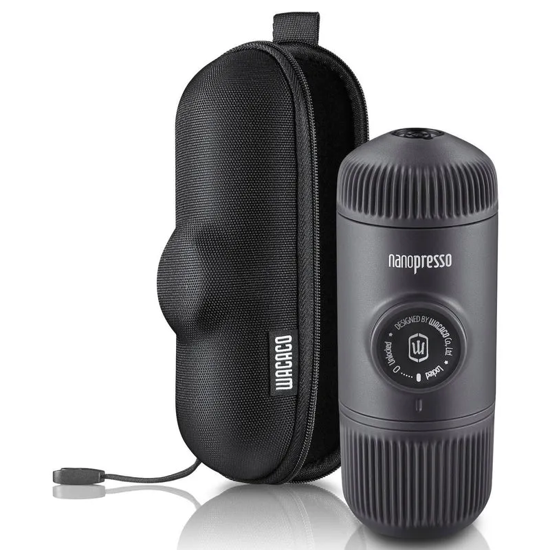 Wacaco Nanopresso tragbare Espressomaschine grau + Schutzhülle