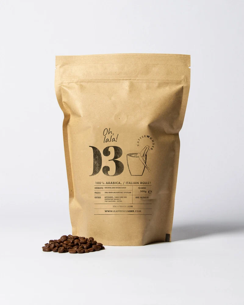 Kaffeewunder® Nr. 03 – 100% Arabica Kaffeebohnen / Italian Roast / 500g