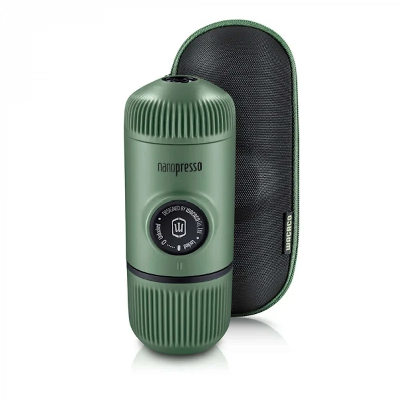 Wacaco Nanopresso tragbare Espressomaschine mit Schutzhülle - Moos Grün
