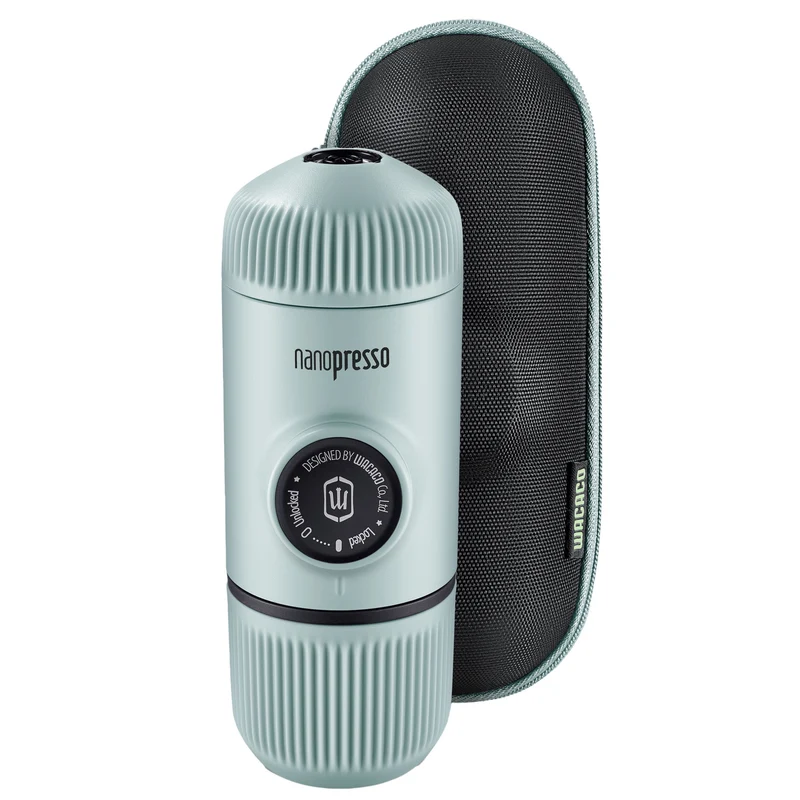 Wacaco Nanopresso tragbare Espressomaschine mit Schutzhülle - Arktik Blau