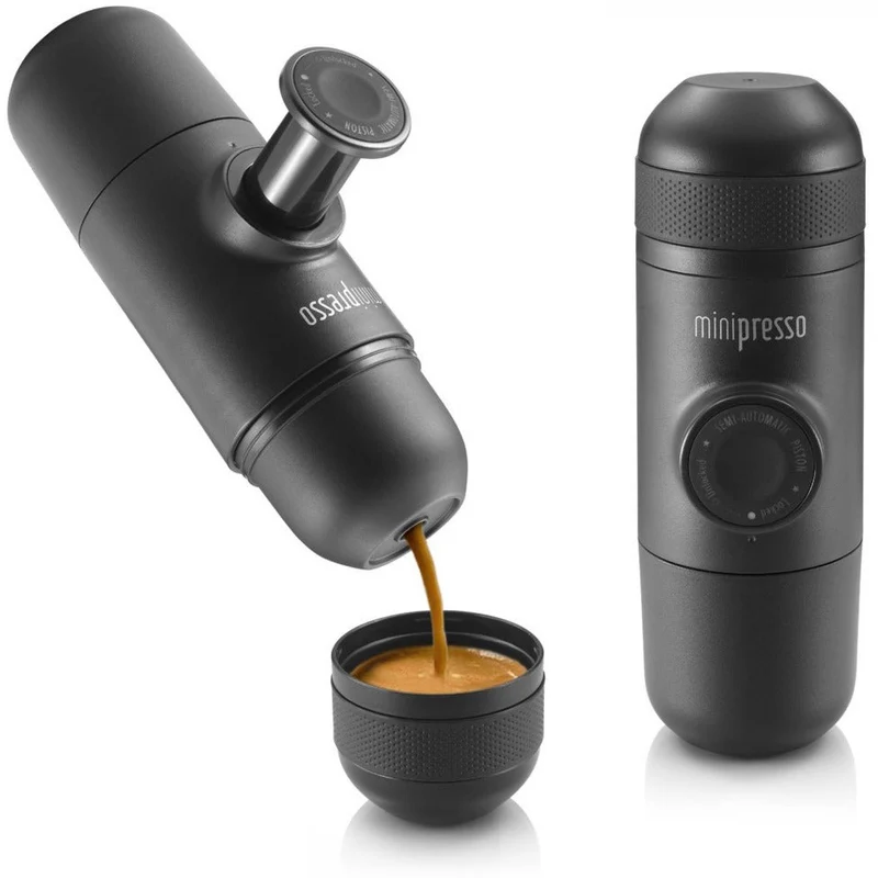 Wacaco Minipresso GR Espressomaschine für unterwegs, Schwarz