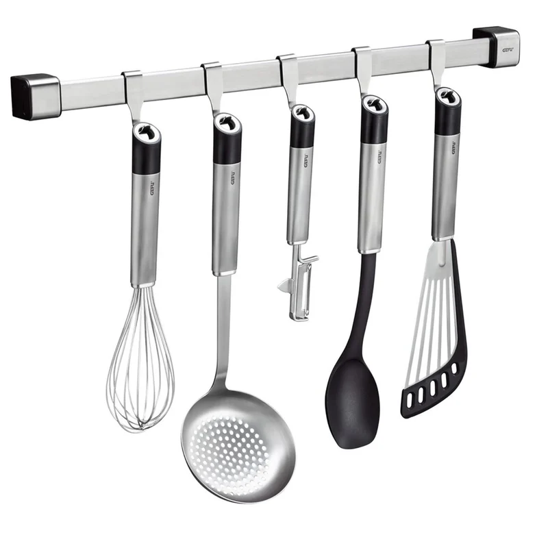 Gefu Küchenleiste SMARTLINE, 50cm, Küchenhalterung für Küchenutensilien, Edelstahl