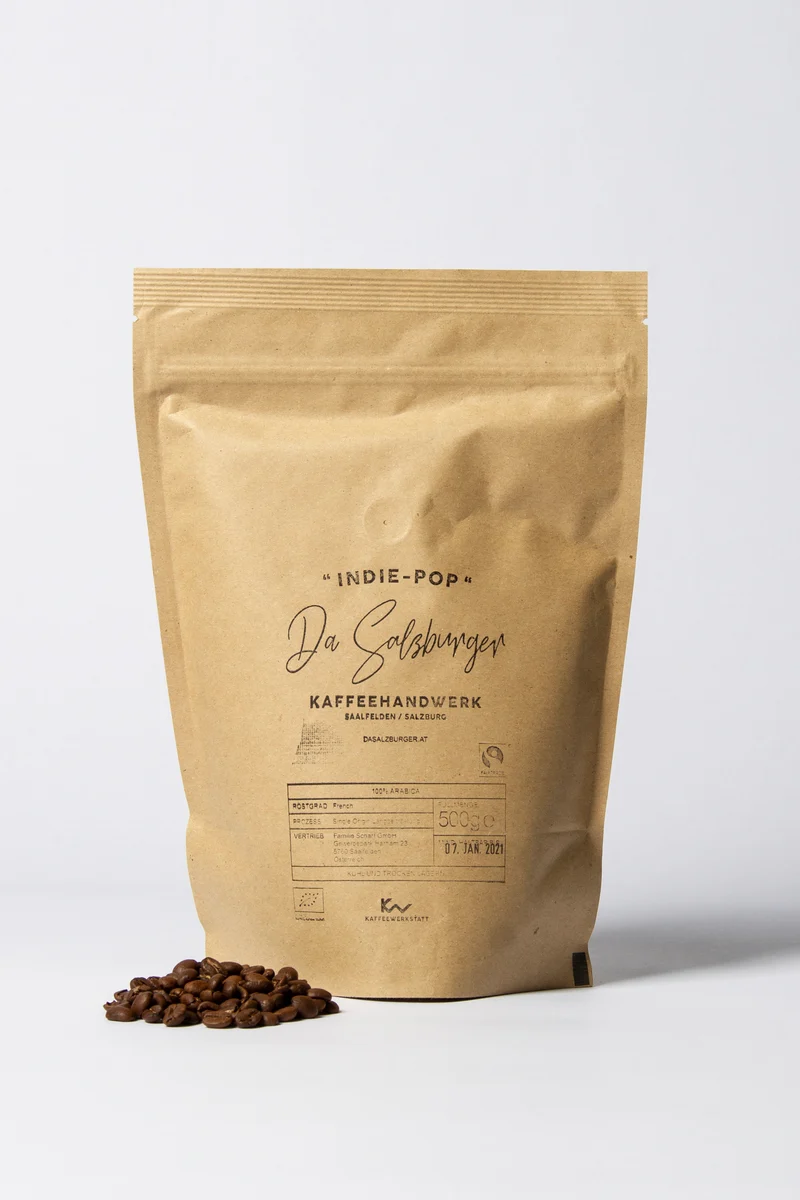 Da Salzburger Indie Pop – BIO & Fairtrade Kaffeebohnen | Medium Roast | 500g