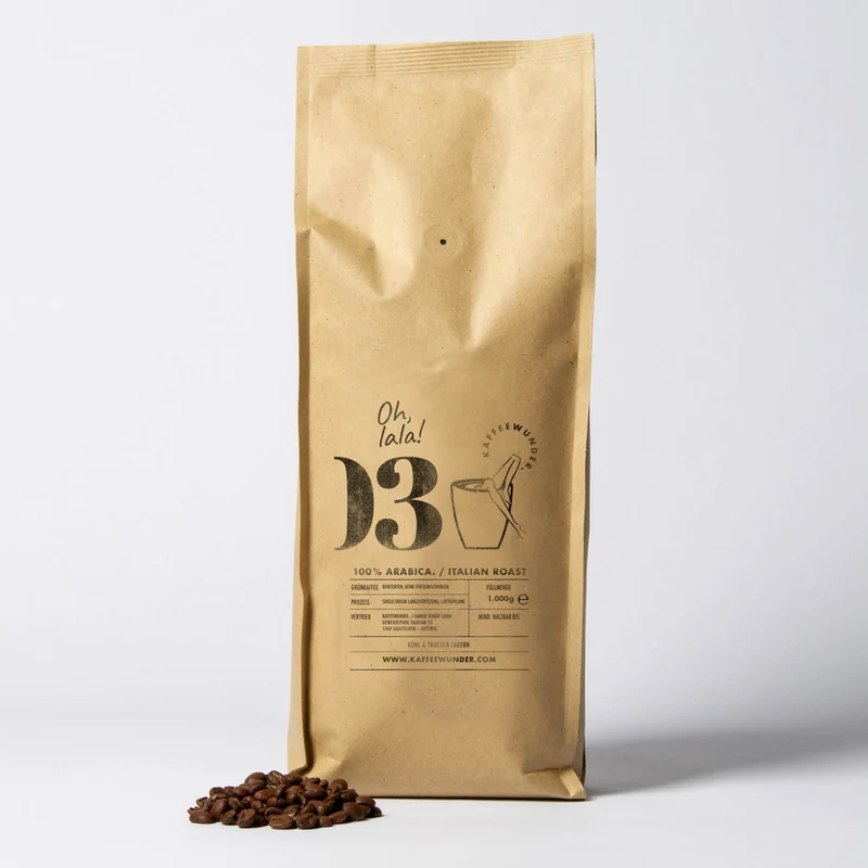 Kaffeewunder® Nr. 03 – 100% Arabica Kaffeebohnen / Italian Roast / 1kg