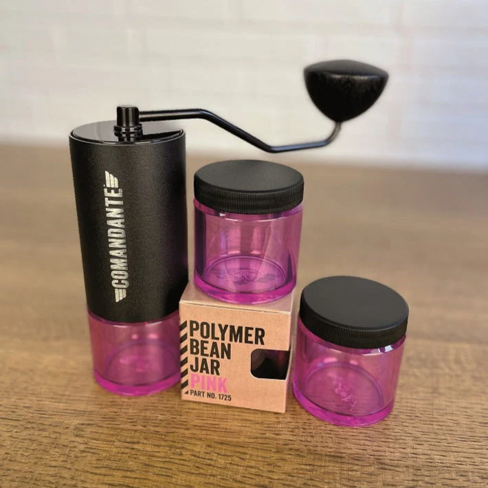 Comandante Polymer Bean Jar Bohnenbehälter mit Deckel Pink