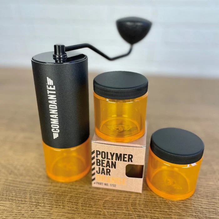 Comandante Polymer Bean Jar Bohnenbehälter mit Deckel Orange