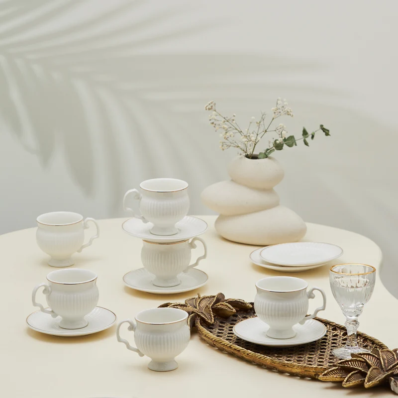 Karaca Malta Kaffeetassen-Set, 6 Personen, 100 ml