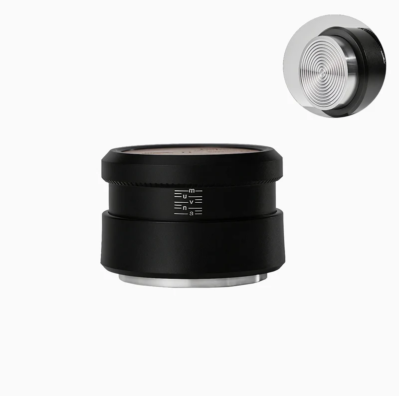 Gravity Tamper and Distributor with Wooden Lid