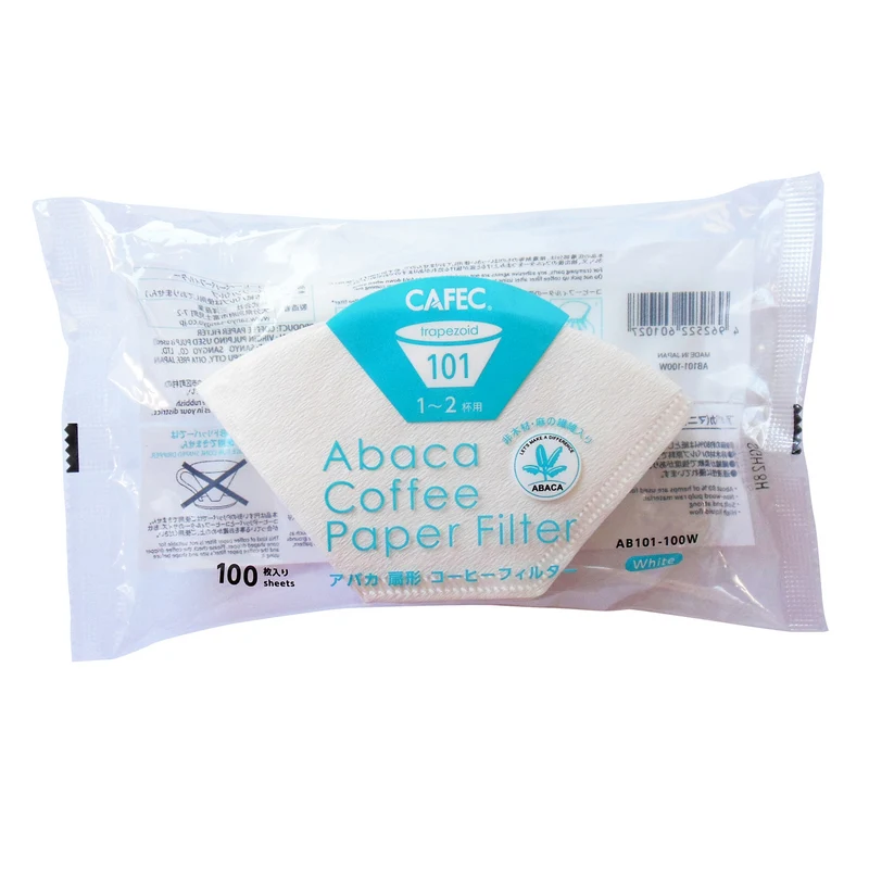 Abaca Filterpapier für Filterkaffeemaschinen 101 (1-2 Tassen), 100 Stück - Made in Japan